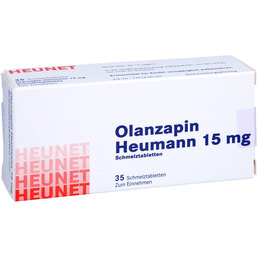 Abbildung: Olanzapin Heumann 15 mg Schmelztabletten Heunet 35 St, Schmelztabletten PZN 09100163