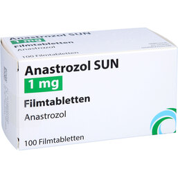 Abbildung: Anastrozol Sun 1 mg Filmtabletten 100 St, Filmtabletten PZN 09101955
