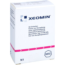 Abbildung: Xeomin 50 LD50 Einheiten Pulver zur Herstellung einer Injektionslösung 1 St, Pulver zur Herstellung einer Injektionslösung PZN 09101984