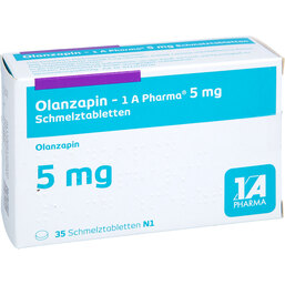 Abbildung: Olanzapin 1A Pharma 5 mg Schmelztabletten 35 St, Schmelztabletten PZN 09122905