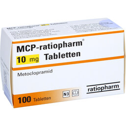 Abbildung: MCP ratiopharm 10 mg Tabletten 100 St, Tabletten PZN 09123508