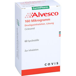 Abbildung: Alvesco 160 µg 60 Hub Dosieraerosol 1 St, Dosieraerosol PZN 09156264