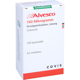 Abbildung: Alvesco 160 µg 120 Hub Dosieraerosol 1 St, Dosieraerosol PZN 09176019