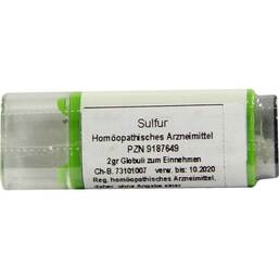 Abbildung: Sulfur C 200 Globuli Globuli, 2 g PZN 09187649