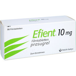 Abbildung: Efient 10 mg Filmtabletten 98 St, Filmtabletten PZN 09188910
