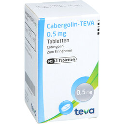 Abbildung: Cabergolin Teva 0,5 mg Tabletten 2 St, Tabletten PZN 09191817