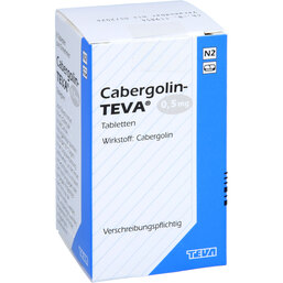 Abbildung: Cabergolin Teva 0,5 mg Tabletten 8 St, Tabletten PZN 09191823