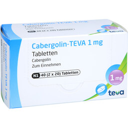 Abbildung: Cabergolin Teva 1 mg Tabletten 40 St, Tabletten PZN 09191869