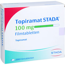Abbildung: Topiramat STADA 100 mg Filmtabletten 200 St, Filmtabletten PZN 09195442