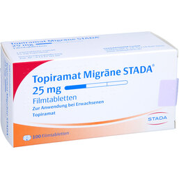 Abbildung: Topiramat Migräne STADA 25 mg Filmtabletten 100 St, Filmtabletten PZN 09195488