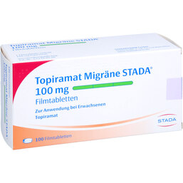 Abbildung: Topiramat Migräne STADA 100 mg Filmtabletten 100 St, Filmtabletten PZN 09195525