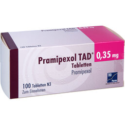 Abbildung: Pramipexol TAD 0,35 mg Tabletten 100 St, Tabletten PZN 09197458