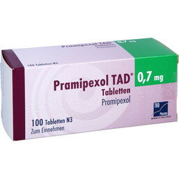 Abbildung: Pramipexol TAD 0,7 mg Tabletten 100 St, Tabletten PZN 09197464