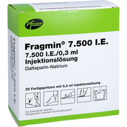 Abbildung: Fragmin 7.500 in einer Fertigspritze mit Sicherheitssystem 20 St, Fertigspritzen PZN 09197984