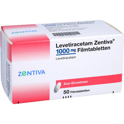 Abbildung: Levetiracetam Zentiva 1000 mg Filmtabletten 50 St, Filmtabletten PZN 09199397