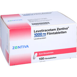 Abbildung: Levetiracetam Zentiva 1000 mg Filmtabletten 100 St, Filmtabletten PZN 09199405