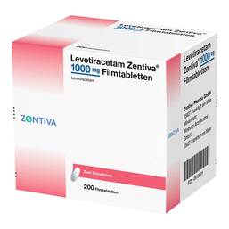 Abbildung: Levetiracetam Zentiva 1000 mg Filmtabletten 200 St, Filmtabletten PZN 09199411