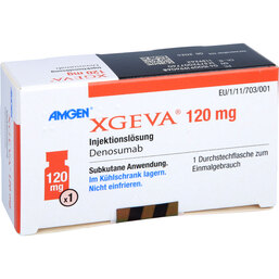 Abbildung: Xgeva 120 mg Injektionslösung i.e.Durchstechflasche 1 St, Injektionslösung PZN 09199606
