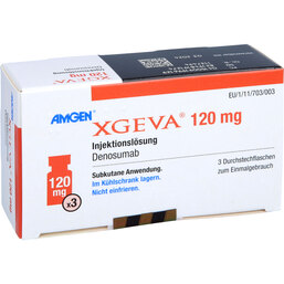 Abbildung: Xgeva 120 mg Injektionslösung i.e.Durchstechflasche 3 St, Injektionslösung PZN 09199612
