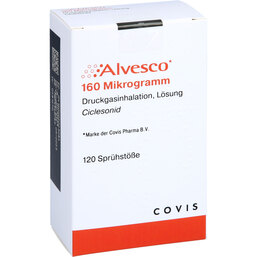 Abbildung: Alvesco 160 µg 120 Hub Dosieraerosol 1 St, Dosieraerosol PZN 09202308