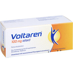 Abbildung: Voltaren 100 mg retard Retardtabletten 50 St, Retard-Tabletten PZN 09206140