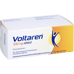 Abbildung: Voltaren 100 mg retard Retardtabletten 100 St, Retard-Tabletten PZN 09206157