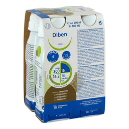 Abbildung: Fresubin Diben Drink Cappuccino 1,5 kcal 4X200 ml, Flüssigkeit PZN 09209109