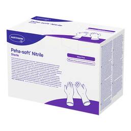 Abbildung: Peha Soft nitrile Untersuchungshandschuhe puderfrei steril L 50X2 St, Handschuhe PZN 09213795