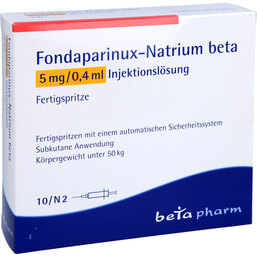 Abbildung: Fondaparinux-Na.beta 5 mg / 0,4 ml Injektionslösung i.e.Fer. 10 St, Injektionslösung PZN 09225019