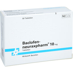 Abbildung: Baclofen neuraxpharm 10 mg Tabletten 50 St, Tabletten PZN 09228609