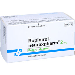 Abbildung: Ropinirol neuraxpharm 2 mg Retardtabletten 84 St, Retard-Tabletten PZN 09228644