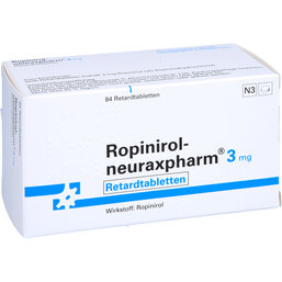 Abbildung: Ropinirol neuraxpharm 3 mg Retardtabletten 84 St, Retard-Tabletten PZN 09228673