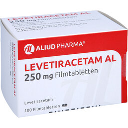 Abbildung: Levetiracetam AL 250 mg Filmtabletten 100 St, Filmtabletten PZN 09228816