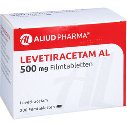Abbildung: Levetiracetam AL 500 mg Filmtabletten 200 St, Filmtabletten PZN 09228851