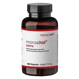 Abbildung: Monachol extra Rotes Reismehl 250 mg Kapseln Kapseln, 180 St PZN 09229951