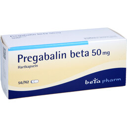 Abbildung: Pregabalin beta 50 mg Hartkapseln 56 St, Hartkapseln PZN 09231161