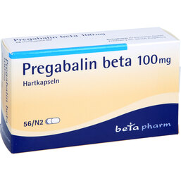 Abbildung: Pregabalin beta 100 mg Hartkapseln 56 St, Hartkapseln PZN 09231190