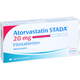 Abbildung: Atorvastatin STADA 20 mg Filmtabletten 30 St, Filmtabletten PZN 09231439