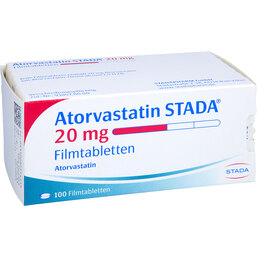 Abbildung: Atorvastatin STADA 20 mg Filmtabletten 100 St, Filmtabletten PZN 09231451