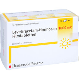 Abbildung: Levetiracetam Hormosan 1000 mg Filmtabletten 50 St, Filmtabletten PZN 09234188
