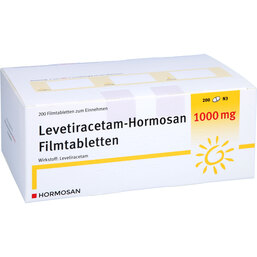 Abbildung: Levetiracetam Hormosan 1000 mg Filmtabletten 200 St, Filmtabletten PZN 09234202