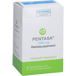 Abbildung: Pentasa 1000 mg Rektalsuspension 7 St, Rektalsuspension PZN 09234320