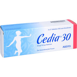 Abbildung: Cedia 30 30 µg / 150 µg Tabletten 6X21 St, Tabletten PZN 09235495