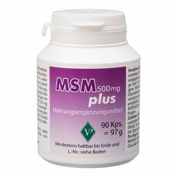 Abbildung: MSM 500 mg plus Kapseln Kapseln, 90 St PZN 09235561