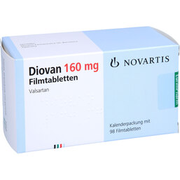Abbildung: Diovan 160 mg Filmtabletten 98 St, Filmtabletten PZN 09236193