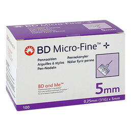 Abbildung: BD Micro-Fine + 5 mm Nadeln 0,25x5 mm 100 St, Kanüle PZN 09239168