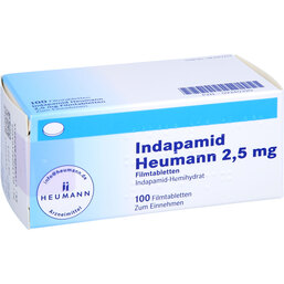 Abbildung: Indapamid Heumann 2,5 mg Filmtabletten 100 St, Filmtabletten PZN 09240390