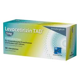 Abbildung: Levocetirizin TAD® 5 mg Filmtabletten Filmtabletten, 50 St PZN 09244904