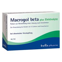 Abbildung: Macrogol beta plus Elektrolyte Pulver Pulver zur Herstellung einer Lösung zum Einnehmen, 10 St PZN 09247021