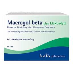 Abbildung: Macrogol beta plus Elektrolyte Pulver Pulver zur Herstellung einer Lösung zum Einnehmen, 50 St PZN 09247044